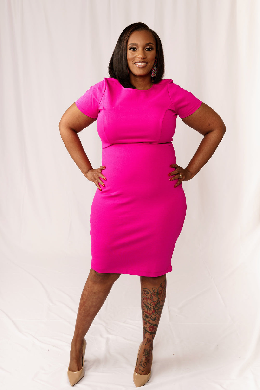 Classic Cap Sleeve Work Dress