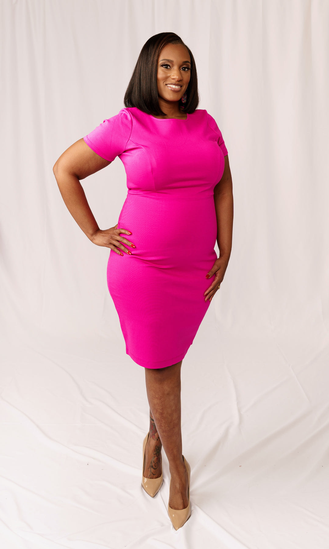 business formal dress plus size Ever-Pretty Sequin Short Sleeve V-Neck Asymmetrical Hem Formal Dress