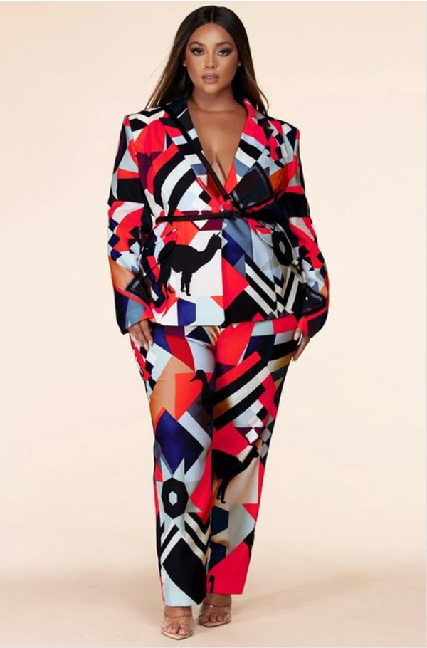 The Abstract Pants Suit